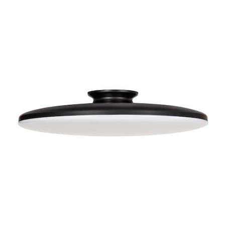 LED Flush Mount, 19 in D, Black, Steel MPN:SKYF19LAJD1BK