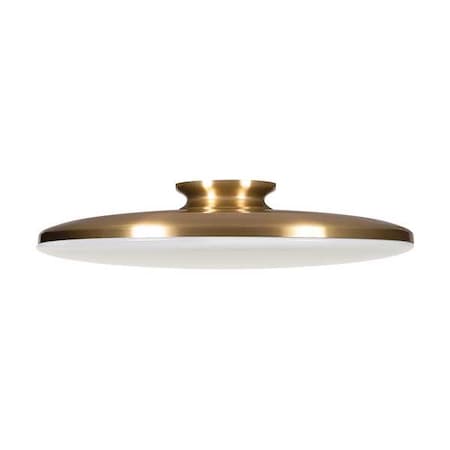 LED Flush Mount, 19 in D, Gold, Steel MPN:SKYF19LAJD1SB