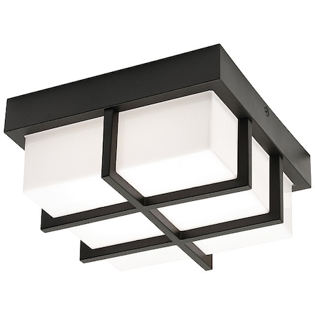 Outdoor LED Flush Mount, 3000K, 900 lm MPN:AUGW0808LAJMVBK