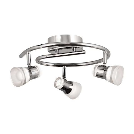 Gage 3 Light Rnd LED Fixed Rail, Chrome MPN:GGEF1313L30D1PC