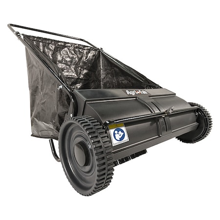 Push Lawn Sweeper, 26 in Working Width, 6.2 cu ft Hopper Capacity, Vinyl Hopper Material MPN:45-0218