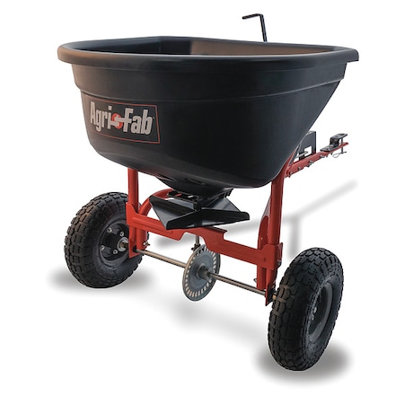 110 lbs Cap Broadcast Tow Behind Spreader For Fertilizer, 10 ft Spread MPN:45-0527