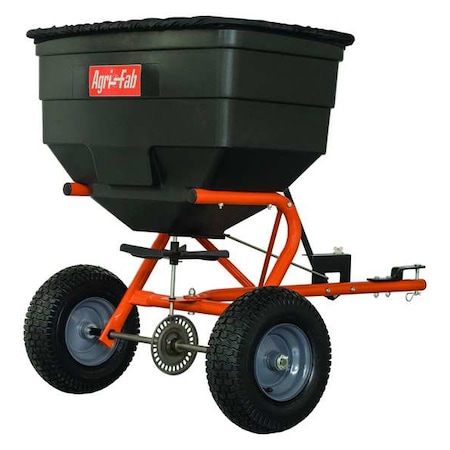 185 lbs Cap Broadcast Tow Behind Spreader For Fertilizer, Grass Seed & Ice Melt MPN:45-0547