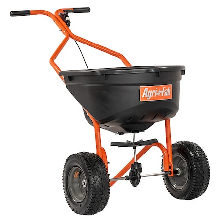 110 lbs Cap Broadcast Push Spreader For Fertilizer, Grass Seed & Ice Melt, 10ft Spread, T-Handle MPN:45-0576