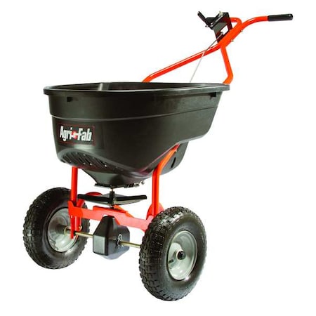 130 lbs Cap Broadcast Push Spreader For Salt, Fertilizer & Grass Seed, Up to 4 ft Spread MPN:45-0614