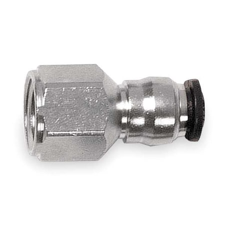 Push-Fit Adapter Fitting, Push-to-Connect x BSPP, 4mm Tube OD, 1/8 in Pipe Size, Metal, 5 PK MPN:50030N-4-1/8-PK5
