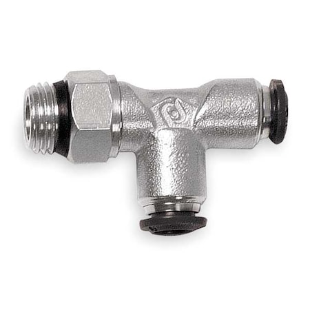 Push-Fit Tee Fitting, Push-to-Connect x Push-to-Connect x MNPT, 4mm Tube OD, 1/8 in Pipe Size, 5 PK MPN:50222N-4-1/8-PK5