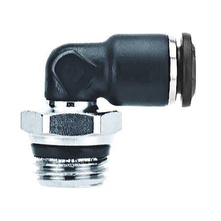 Push-Fit Elbow Fitting, Push-to-Connect x Universal, 8mm Tube OD, 1/8 in Pipe Size MPN:55110-8-1/8