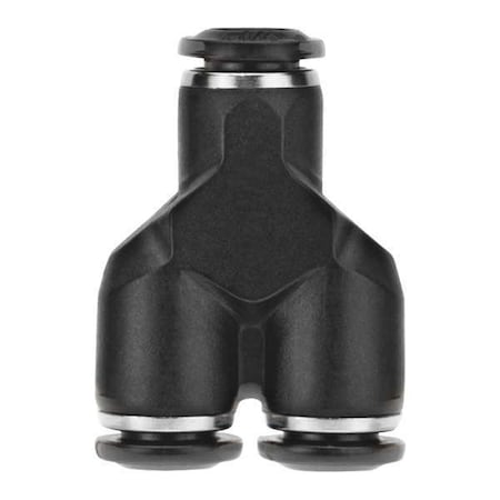 Push-Fit Tee Fitting, Push-to-Connect x Push-to-Connect x Universal, 14mm Tube OD, 1/2 in Pipe Size MPN:55222-14-1/2