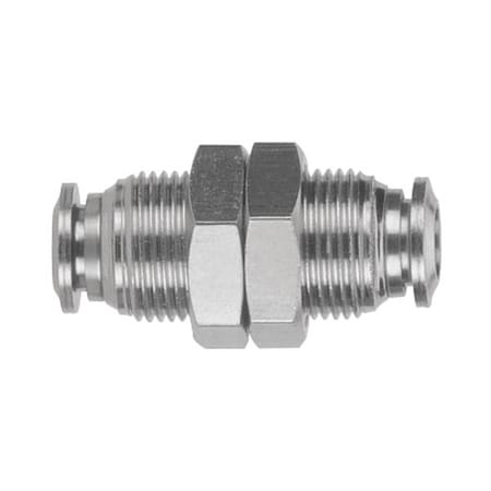 Push-Fit Adapter Fitting, Push-to-Connect x Push-to-Connect, 5/16 in Tube OD, Stainless Steel MPN:60050-05
