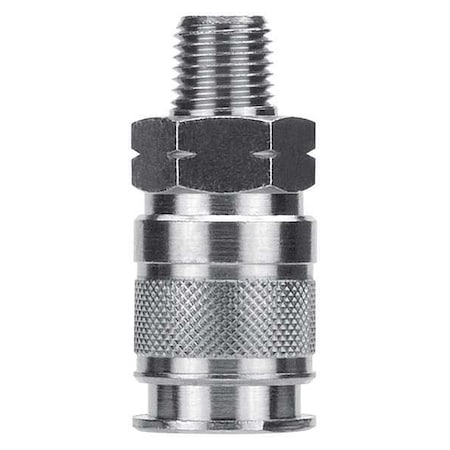 Quick Disconn. Fitting, (M)NPT, 3/8, Brass MPN:80194-06