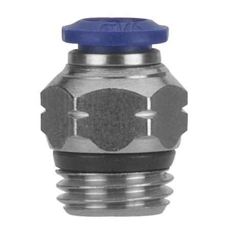 Push-Fit Fitting, Push-to-Connect x Universal, 5/16 in Tube OD, 1/8 in Pipe Size, Metal, 5 PK MPN:87000-05-02