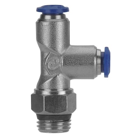 Push-Fit Tee Fitting, Push-to-Connect x Push-to-Connect x Universal, 5/32 in Tube OD, Metal, 5 PK MPN:87222-53-04