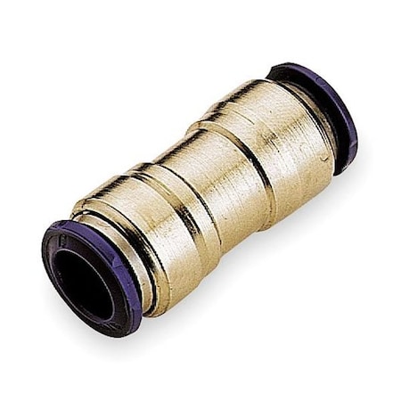 Push-Fit Union Fitting, Push-to-Connect x Push-to-Connect, 1/8 in Tube OD, Metal, 10 PK MPN:88040-02