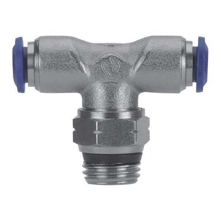 Push-Fit Tee Fitting, Push-to-Connect x Push-to-Connect x MUNF, 1/4 in Tube OD, 5/32 in Pipe Size MPN:88215-04-32