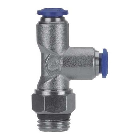 Push-Fit Tee Fitting, Push-to-Connect x Push-to-Connect x MUNF, 1/4 in Tube OD, 5/32 in Pipe Size MPN:88225-04-32