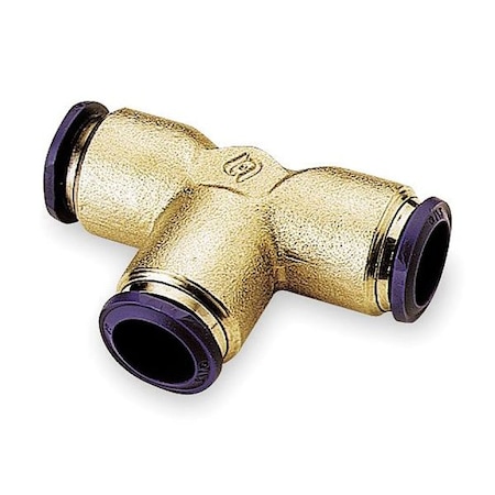 Push-Fit Tee Fitting, Push-to-Connect x Push-to-Connect x Push-to-Connect, 5/32 in Tube OD, Metal MPN:88230-53