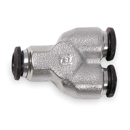 Push to Connect Fitting, Brass, Silver MPN:50310N-10