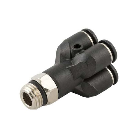 Push to Connect Fitting, Nylon, Black MPN:55340-6-1/8