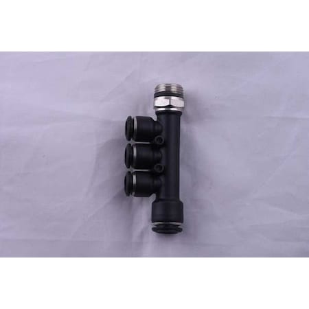 Push to Connect Fitting, Nylon, Black MPN:55360-6-4-1/8