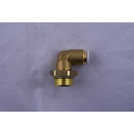 Push to Connect Fitting, Brass, Silver MPN:59130-4