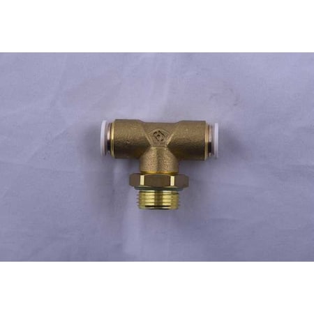 Push to Connect Fitting, Brass, Gold MPN:59216-6-1/8