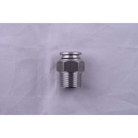 Push to Connect Fitting, Stainless Steel, Silver MPN:60000-04-32