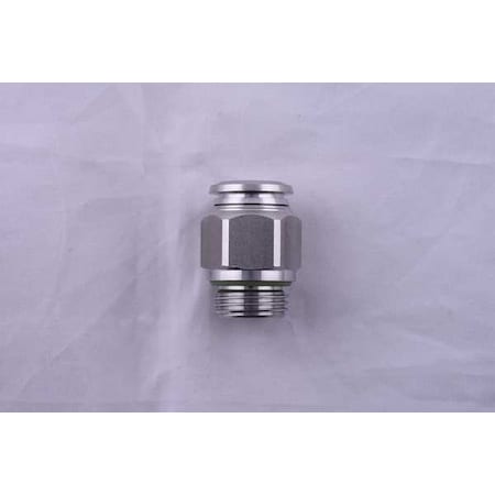 Push to Connect Fitting, Stainless Steel, Silver MPN:60020-6-M5