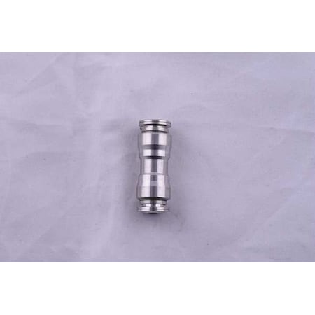 Push to Connect Fitting, Stainless Steel, Silver MPN:60040-6-4