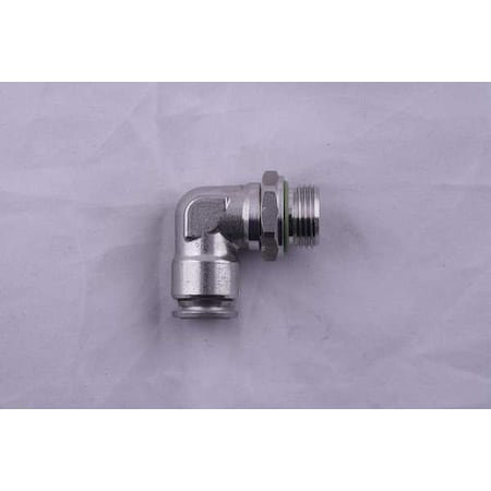 Push to Connect Fitting, Stainless Steel, Silver MPN:60115-6-M5