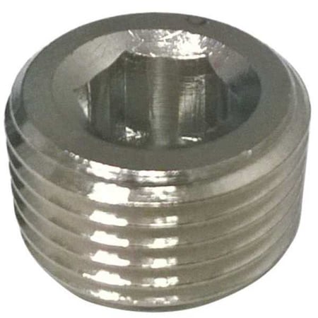 Chrome Plated Brass Countersink Plug, BSPT, 1/2