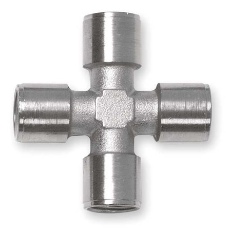 Cross Nickel Plated Brass Cross, 1/4 in Female NPT X 1/4 in Female NPT MPN:82620N-04