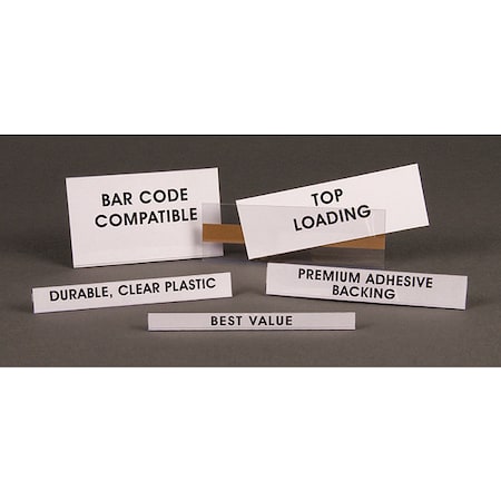 Label Holder, Econ Strips, 1/2INX6IN, PK50 MPN:OE0506