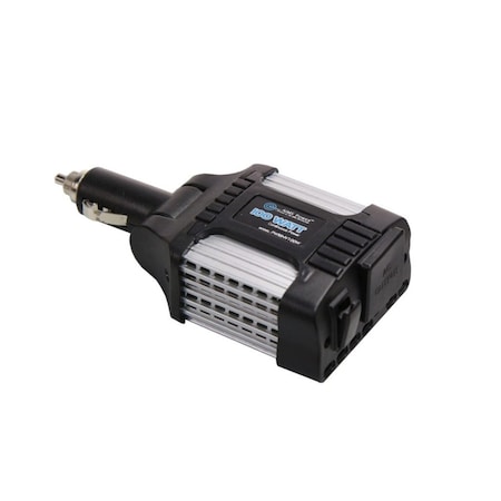 Power Inverter, Modified Sine Wave Form, 100W Nominal Output, 120V AC Output Voltage, 1 Outlets MPN:PWRINV100W