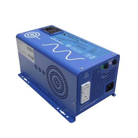 Power Inverter and Battery Charger, Pure Sine, 3, 000 W Peak, 1, 000 W Continuous, 2 Outlets MPN:PICOGLF10W12V120VR