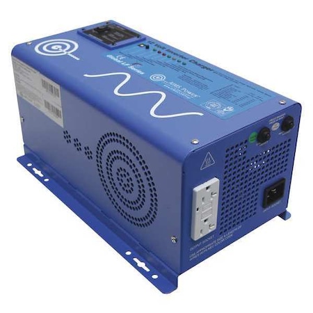 Power Inverter and Battery Charger, Pure Sine, 4500 W Peak, 1, 500 W Continuous, 2 Outlets MPN:PICOGLF15W12V120VR