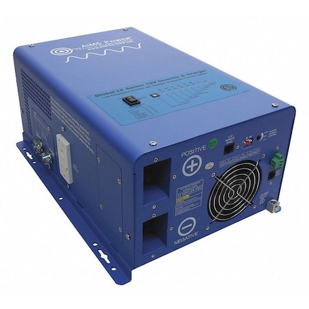 Power Inverter and Battery Charger, Pure Sine, 6, 000 W Peak, 2, 000 W Continuous, 2 Outlets MPN:PICOGLF20W12V120V