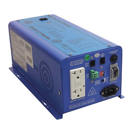 Power Inverter and Battery Charger, Pure Sine, 1800 W Peak, 600 W Continuous, 2 Outlets MPN:PICOGLF6W12V120V