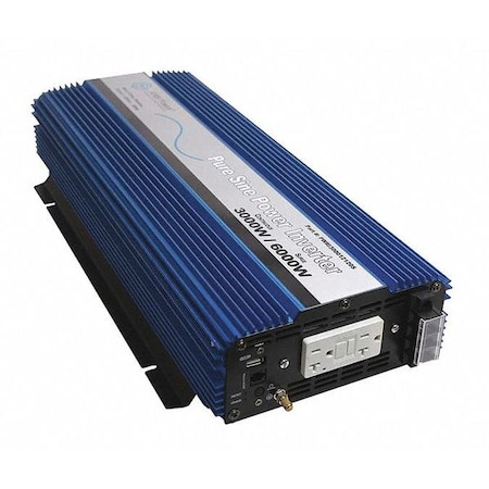 Power Inverter, Pure Sine, 6, 000 W Peak, 3, 000 W Continuous, 2 Outlets MPN:PWRI300012120S