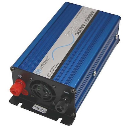 Power Inverter, Pure Sine, 600 W Peak, 300 W Continuous, 1 Outlets MPN:PWRI30012S