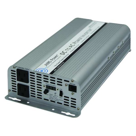 Power Inverter, Modified Sine, 5, 000 W Peak, 2, 500 W Continuous, 2 Outlets MPN:PWRINV250012W