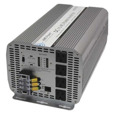 Power Inverter, Modified Sine, 1, 0000 W Peak, 5, 000 W Continuous, 4 Outlets MPN:PWRINV500024W