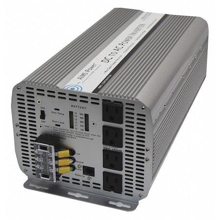 Power Inverter, Modified Sine, 1, 0000 W Peak, 5, 000 W Continuous, 4 Outlets MPN:PWRINV500048W