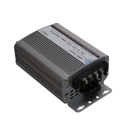 DC to DC Converter, 24V DC to 12V DC, 0 Hz, Aluminum MPN:CON40A2412