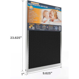 Air-Care Permanent Washable Electrostatic Air Filter 10 x 24 x 1