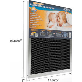 Air-Care Permanent Washable Electrostatic Air Filter 18 x 20 x 1