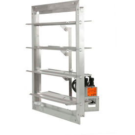 Aluminum Flanged Motorized Damper 42