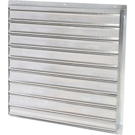 Galvanized Frame Wall Exhaust Shutter with Aluminum Blades Rear Flange 39