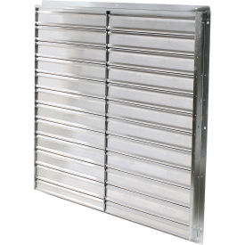 Galvanized Frame Wall Exhaust Shutter with Aluminum Blades Rear Flange 51