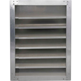 High Aluminum Fixed-Height Adjustable Width Louver 48